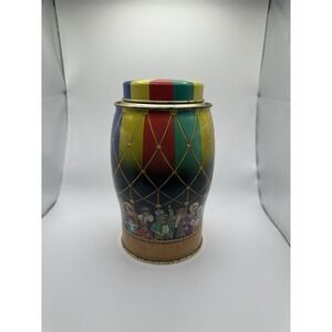 Vintage Wilson's Tin Toffee Hot Air Balloon Multicolor Metal w Lid 1996 Circus